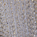 SEARCHLIGHT Swoop 5LT Pendant, Satin Brass Lamp & Clear Crystal