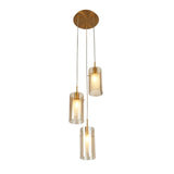 SEARCHLIGHT Duo III Bronze Multi-Drop Pendant Light