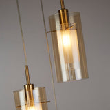 SEARCHLIGHT Duo III Bronze Multi-Drop Pendant Light