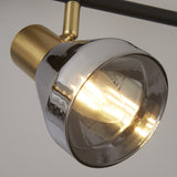 SEARCHLIGHT WESTMINSTER 4Lt Spotlight - Black, Satin Brass Metal & Smoked Glass