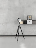SEARCHLIGHT STUDIO Tripod Floor Lamp - Chrome Metal & Black Wood