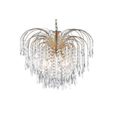 SEARCHLIGHT WATERFALL 5Lt Pendant - Gold Metal & Crystal