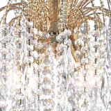 SEARCHLIGHT WATERFALL 5Lt Pendant - Gold Metal & Crystal