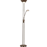 SEARCHLIGHT MOTHER & CHILD Floor Lamp - Antique Brass Metal & Glass