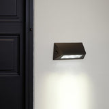 SEARCHLIGHT Peru LED Outdoor Wall Light - Black & Glass Diffuser,IP44