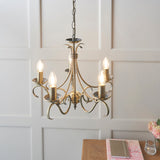 ENDON Bernice 5lt Pendant - Antique Brass