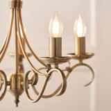 ENDON Bernice 5lt Pendant - Antique Brass