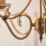 ENDON Bernice 5lt Pendant - Antique Brass