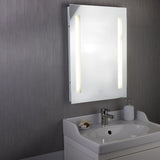 SEARCHLIGHT Bathroom Mirror with Shaving Socket - Chrome Metal & Mirrored Glass