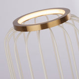 SEARCHLIGHT Lux & Belle LED Table Lamp - White & Satin Brass Metal