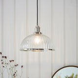ENDON Hansen Pendant - Bright Nickel