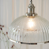 ENDON Hansen Pendant - Bright Nickel
