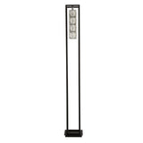 SEARCHLIGHT ELEVATOR Floor Lamp - Matt Black Metal & Clear Crystal