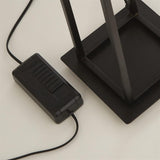 SEARCHLIGHT ELEVATOR Floor Lamp - Matt Black Metal & Clear Crystal