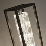 SEARCHLIGHT ELEVATOR Floor Lamp - Matt Black Metal & Clear Crystal