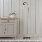ENDON Hansen Task Floor Lamp - Brushed Silver