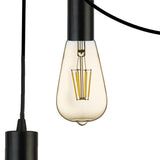 SEARCHLIGHT SQUIGGLE 9LT PENDANT - BLACK METAL & CABLES