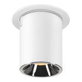 SLV NUMINOS® PROJECTOR L recessed ceiling light, 3000 K, 55°, cylindrical, white / chrome