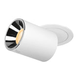 SLV NUMINOS® PROJECTOR L recessed ceiling light, 3000 K, 55°, cylindrical, white / chrome