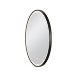 SLV TRUKKO 60 mirror Ø 60 cm, chrome, black edge