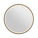 SLV TRUKKO 60 mirror Ø 60 cm, chrome, black edge