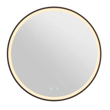 SLV TRUKKO 80 mirror Ø 80 cm, chrome, black edge