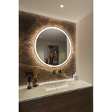 SLV TRUKKO 80 mirror Ø 80 cm, chrome, black edge