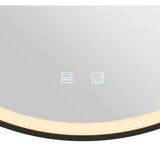 SLV TRUKKO 80 mirror Ø 80 cm, chrome, black edge