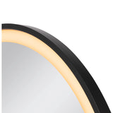 SLV TRUKKO 80 mirror Ø 80 cm, chrome, black edge