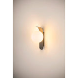 SLV SUN wall-mounted light round, 1x max. 40 W, LED light, G9, PHASE, black