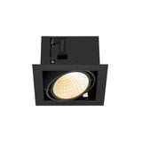 SLV KADUX recessed ceiling light, single, 3000 K, DALI 2, touch, 30°, black