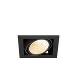 SLV KADUX recessed ceiling light, single, 3000 K, DALI 2, touch, 30°, black