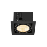 SLV KADUX recessed ceiling light, single, 3000 K, DALI 2, touch, 30°, black