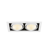 SLV KADUX recessed ceiling light, double, 3000 K, DALI 2, touch, 30°, white