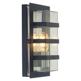 ELSTEAD Lighting Boden 1 Light Wall Light - Black With Clear Polycarbonate