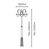 ELSTEAD Lighting Firenze 3 Light Lamp Post - Black