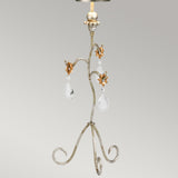 ELSTEAD Lighting Tivoli 1 Light Wall Light - Silver & Cream Patina