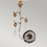 ELSTEAD Lighting Tivoli 1 Light Wall Light - Silver & Cream Patina