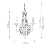 ELSTEAD Lighting Malia 3 Light Chandelier - Polished Nickel