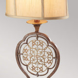 ELSTEAD Lighting Marcella 1 Light Table Lamp - British Bronze/Oxidized Bronze with Light Gold Shade