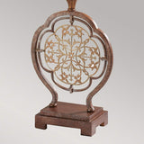 ELSTEAD Lighting Marcella 1 Light Table Lamp - British Bronze/Oxidized Bronze with Light Gold Shade