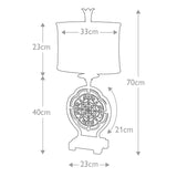 ELSTEAD Lighting Marcella 1 Light Table Lamp - British Bronze/Oxidized Bronze with Light Gold Shade