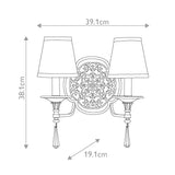 ELSTEAD Lighting Marcella 2 Light Wall Light - British Bronze/Oxidized Bronze