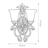 ELSTEAD Lighting Sonoma Valley 2 Light Wall Light - Aged Tortoise Shell