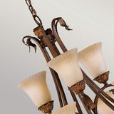 ELSTEAD Lighting Sonoma Valley 9 Light Chandelier - Aged Tortoise Shell