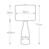 ELSTEAD Lighting Hammersmith 1 Light Table Lamp - Taupe with Brown Shade