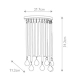 ELSTEAD Lighting Piper 2 Light Wall Light - Espresso/Chrome