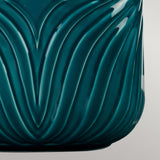 ELSTEAD Lighting Muse 1 Light Table Lamp - Turqoise with Grey Shade