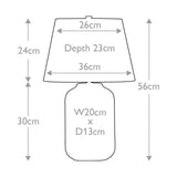 ELSTEAD Lighting Muse 1 Light Table Lamp - Turqoise with Grey Shade