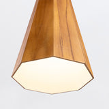 QUINTIESSE LIGHTING Angular Pendant Light - Teak Veneer